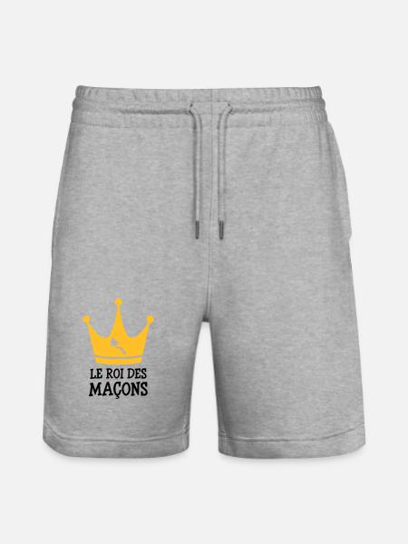 Le Roi des Maçon ! - Short de jogging bio TRAINER Stanley/Stella unisexe - gris chiné