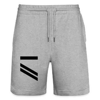 Obergefreiter Unteroffizieranwärter Dienstgrad - Stanley/Stella Unisex Bio Joggingshorts Trainer  - Grau meliert - Vorne - Nik (191cm) & Marisol (170cm)