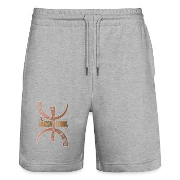 Yaz Amazigh, Berber tattoo, gift for women. - Stanley/Stella Trainer Unisex Organic Jogging Shorts - heather grey - Front - Nik (191cm) & Marisol (170cm)