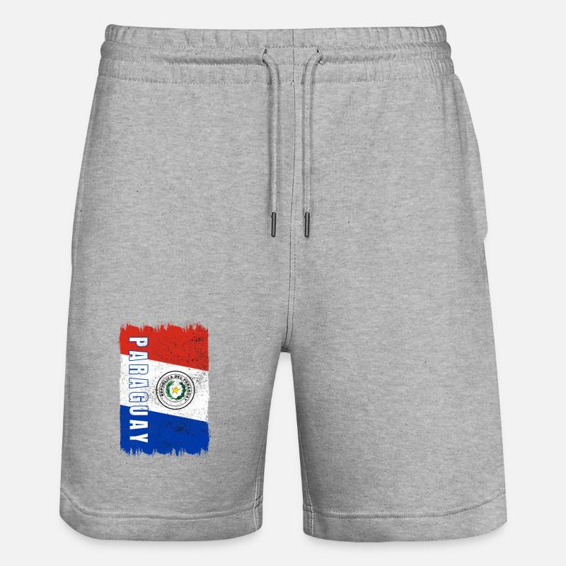 drapeau du Paraguay - Short de jogging bio TRAINER Stanley/Stella unisexe - gris chiné