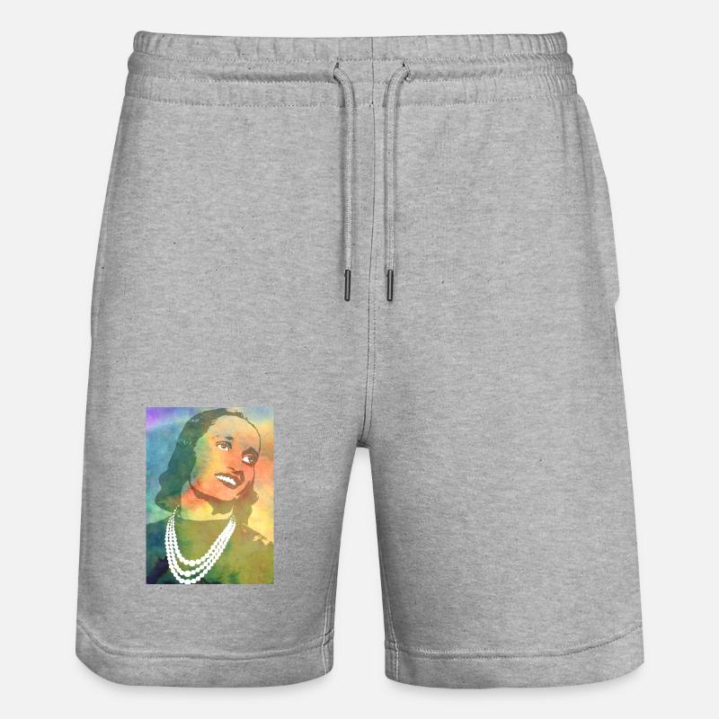 t-shirt Irma Drapeau partisan antifascisme - Short de jogging bio TRAINER Stanley/Stella unisexe - gris chiné