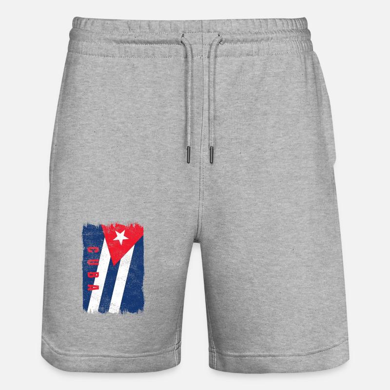 Drapeau de Cuba - Short de jogging bio TRAINER Stanley/Stella unisexe - gris chiné