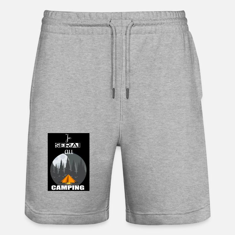 Camping nocturne en forêt - Short de jogging bio TRAINER Stanley/Stella unisexe - gris chiné
