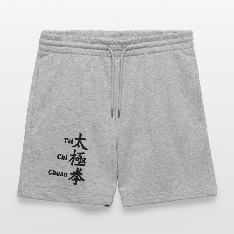 tai ji quan script vertical with text Stanley/Stella Trainer Unisex Organic Jogging Shorts