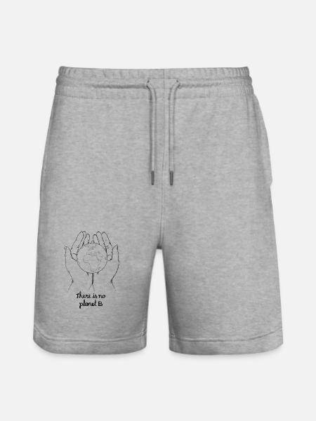 There is no planet b - Stanley/Stella Unisex Bio Joggingshorts Trainer  - Grau meliert