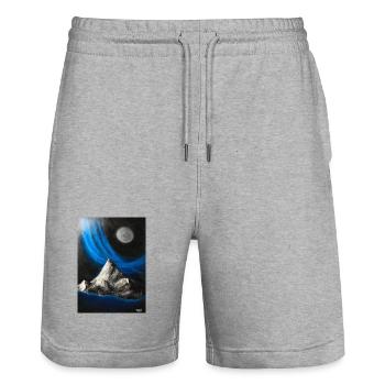 big rocks no.2 - Stanley/Stella Unisex Bio Joggingshorts Trainer  - Grau meliert - Vorne - Nik (191cm) & Marisol (170cm)