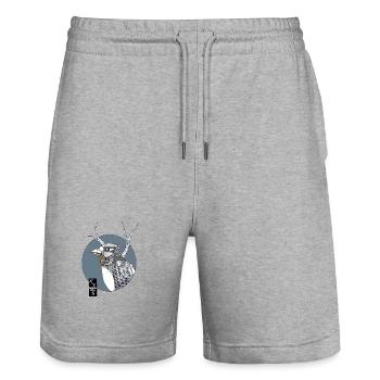 Bird - Stanley/Stella Unisex Bio Joggingshorts Trainer  - Grau meliert - Vorne - Nik (191cm) & Marisol (170cm)