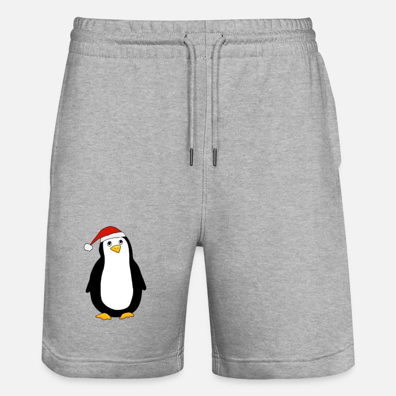 Pingouin de Noël - Short de jogging bio TRAINER Stanley/Stella unisexe - gris chiné