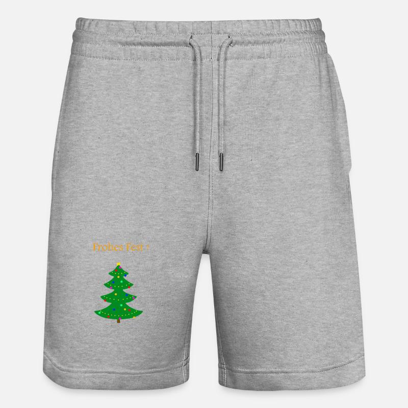 Arbre de Noël Joyeux Noël - Short de jogging bio TRAINER Stanley/Stella unisexe - gris chiné