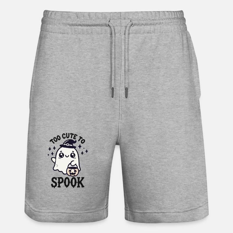 Cute Ghost Too cute to spook - Stanley/Stella Unisex Bio Joggingshorts Trainer  - Grau meliert