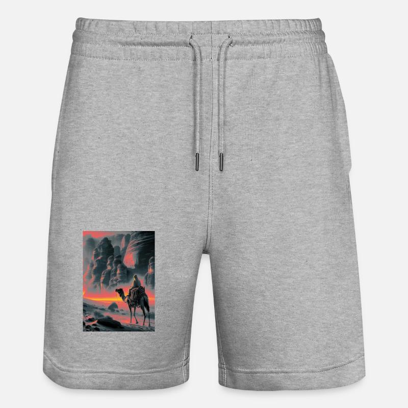 Désert du Wadi Rum - Short de jogging bio TRAINER Stanley/Stella unisexe - gris chiné