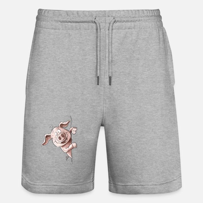 Droll Piggy Pig Pig Pig Pig - Short de jogging bio TRAINER Stanley/Stella unisexe - gris chiné