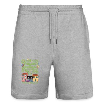 Ti Breizh in Provence - Stanley/Stella Unisex Bio Joggingshorts Trainer  - Grau meliert - Vorne - Nik (191cm) & Marisol (170cm)
