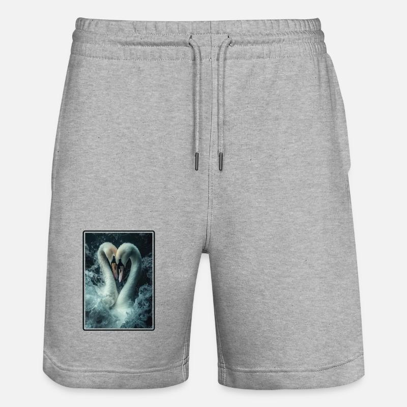 Cygnes Cygne - Short de jogging bio TRAINER Stanley/Stella unisexe - gris chiné