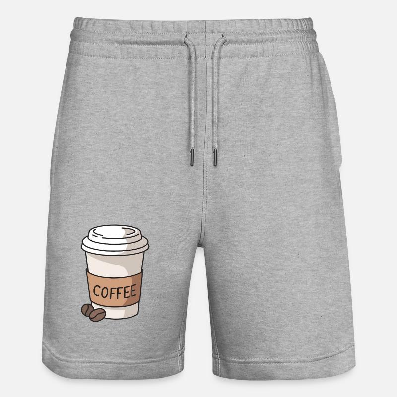 Tasse à café Simple Caffeine Lover - Short de jogging bio TRAINER Stanley/Stella unisexe - gris chiné