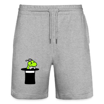 Caterpillar Top Hat Magician Wizard Magic Trick Cute - Stanley/Stella Trainer Unisex Organic Jogging Shorts - heather grey - Front - Nik (191cm) & Marisol (170cm)
