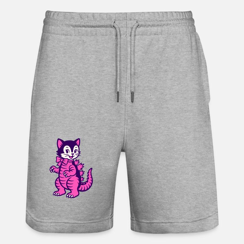 Chat monstre - Short de jogging bio TRAINER Stanley/Stella unisexe - gris chiné