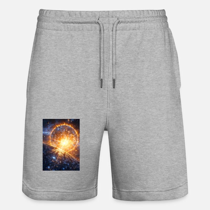 Cataclysme solaire sur le cuirassé néon - Short de jogging bio TRAINER Stanley/Stella unisexe - gris chiné