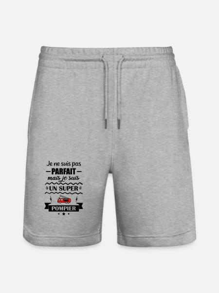 Super Firefighter Fire Hero Feuerwehrauto - Stanley/Stella Unisex Bio Joggingshorts Trainer  - Grau meliert