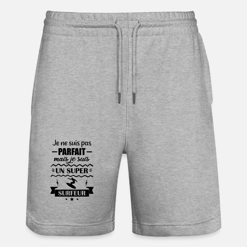 Super Surfeur Vague Océan Surf - Short de jogging bio TRAINER Stanley/Stella unisexe - gris chiné