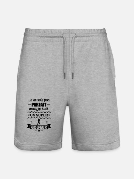 Not perfect but great golfer Golf - Stanley/Stella Trainer Unisex Organic Jogging Shorts - heather grey