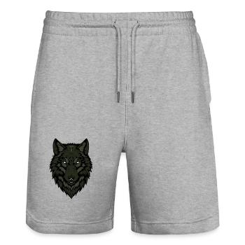 Wolf - Stanley/Stella Unisex Bio Joggingshorts Trainer  - Grau meliert - Vorne - Nik (191cm) & Marisol (170cm)