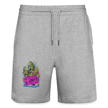 Sour Diesel - Stanley/Stella Unisex Bio Joggingshorts Trainer  - Grau meliert - Vorne - Nik (191cm) & Marisol (170cm)