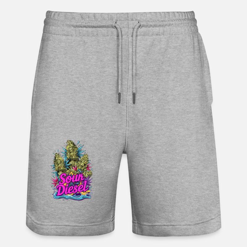 Diesel acidulé - Short de jogging bio TRAINER Stanley/Stella unisexe - gris chiné