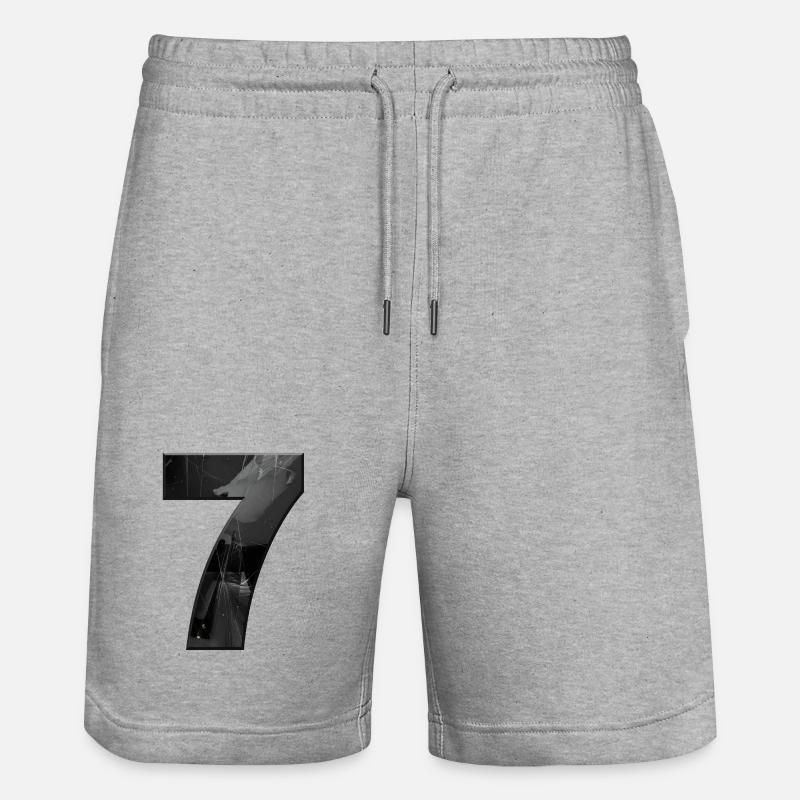 Tamis noirs gris avec échardes - Short de jogging bio TRAINER Stanley/Stella unisexe - gris chiné