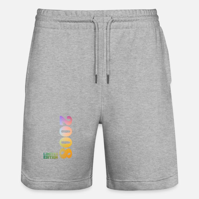 18e anniversaire Édition Limitée Cadeau Dix-Huit - Short de jogging bio TRAINER Stanley/Stella unisexe - gris chiné