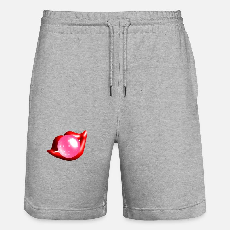 Bulle de chewing-gum - Short de jogging bio TRAINER Stanley/Stella unisexe - gris chiné