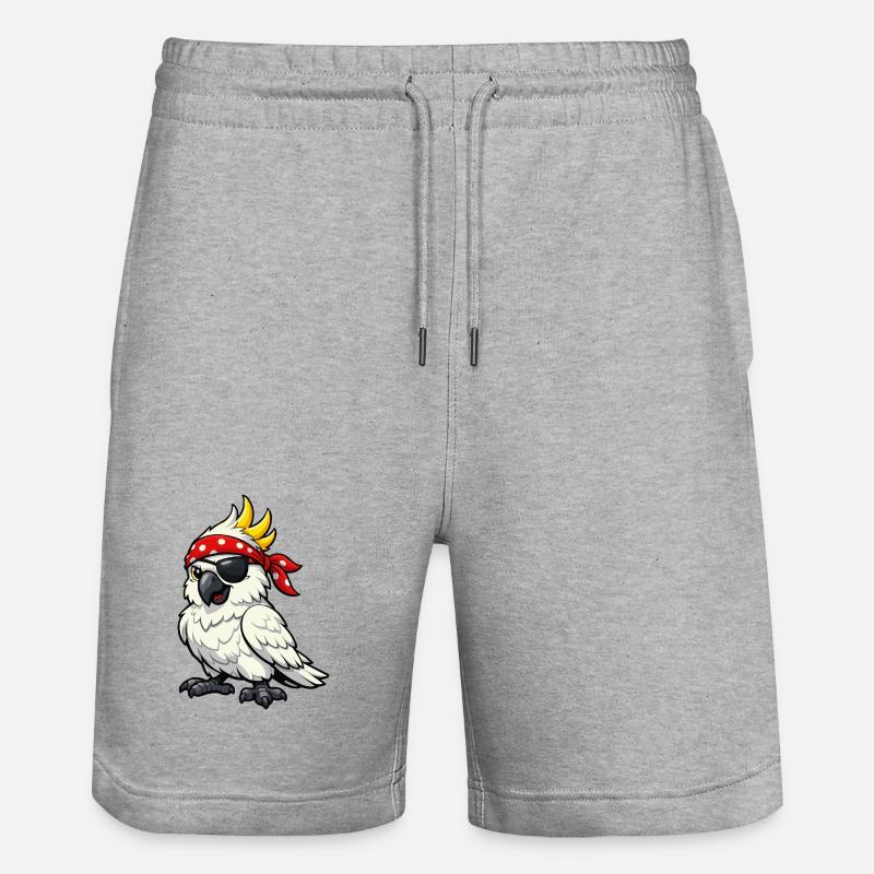 Cacatua con bandana - Pantaloncini da jogger ecologici unisex Trainer di Stanley/Stella - grigio melange