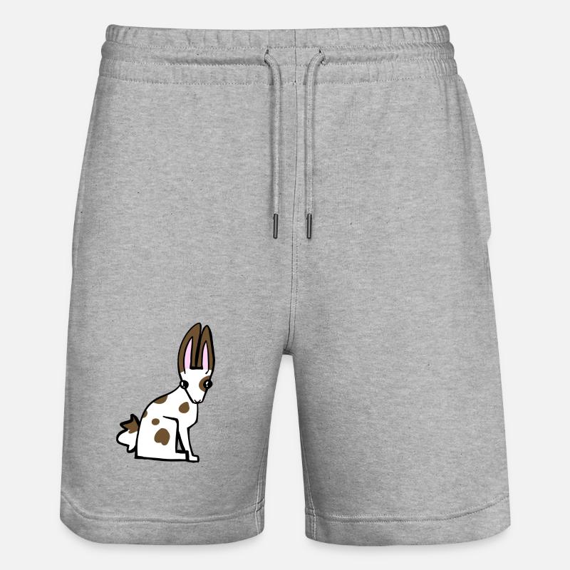 Lapin tacheté - Short de jogging bio TRAINER Stanley/Stella unisexe - gris chiné