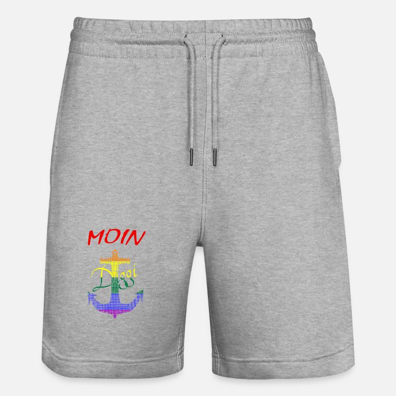 Moin Rainbow Anchor - Short de jogging bio TRAINER Stanley/Stella unisexe - gris chiné