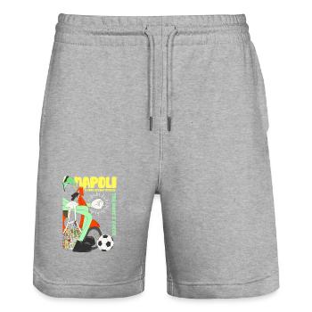 Naples Street culture - Short de jogging bio TRAINER Stanley/Stella unisexe - gris chiné - Devant - Nik (191cm) & Marisol (170cm)