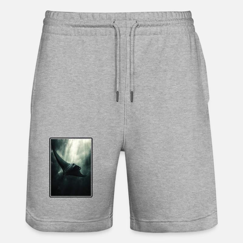 Rays Manta Rays - Stanley/Stella Trainer Unisex Organic Jogging Shorts - heather grey