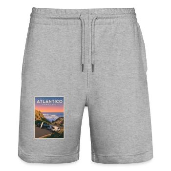 Atlantico Portugal  - Stanley/Stella Unisex Bio Joggingshorts Trainer  - Grau meliert - Vorne - Nik (191cm) & Marisol (170cm)