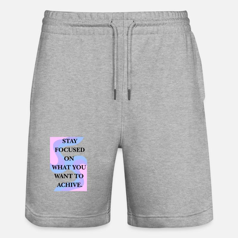 Restez concentré sur votre objectif - Short de jogging bio TRAINER Stanley/Stella unisexe - gris chiné