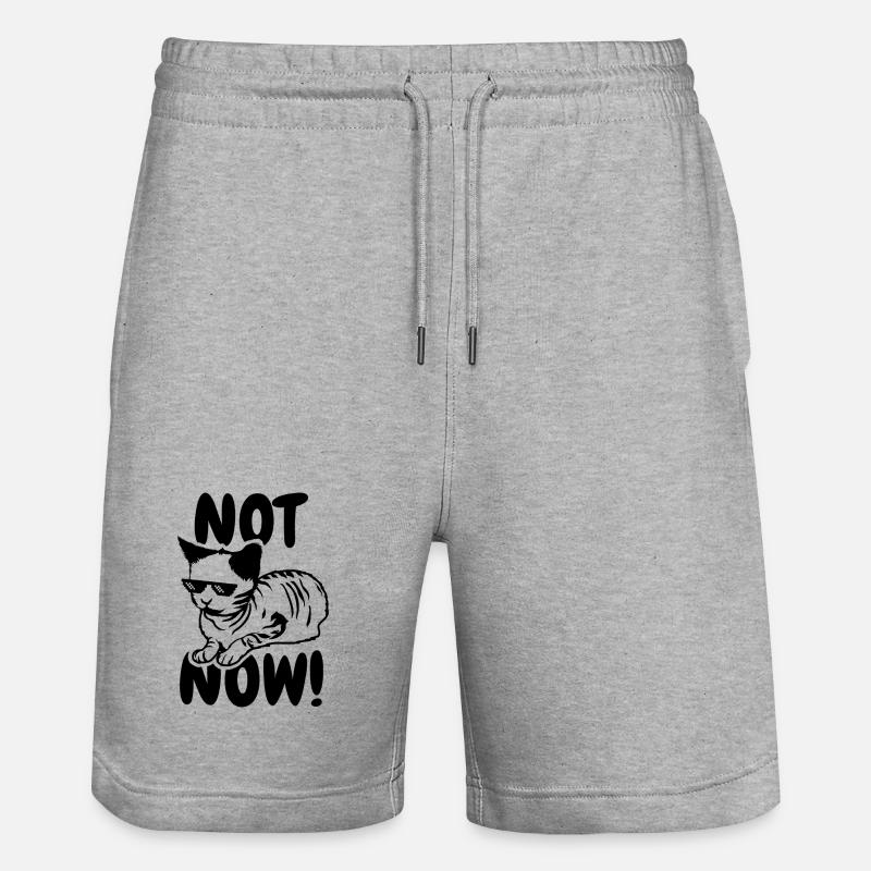Pas maintenant - Short de jogging bio TRAINER Stanley/Stella unisexe - gris chiné