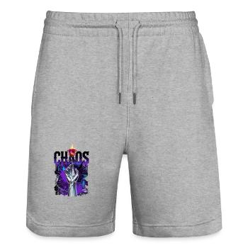 Circuit Rose Rising - Stanley/Stella Unisex Bio Joggingshorts Trainer  - Grau meliert - Vorne - Nik (191cm) & Marisol (170cm)