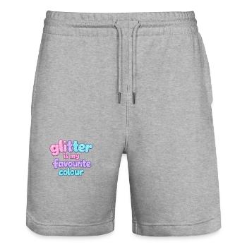 Glitzer ist meine Lieblingsfarbe, Cheerful Summers - Stanley/Stella Unisex Bio Joggingshorts Trainer  - Grau meliert - Vorne - Nik (191cm) & Marisol (170cm)