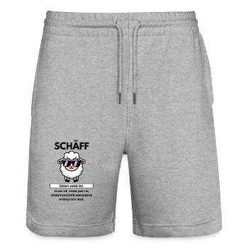 Schäff - Stanley/Stella Unisex Bio Joggingshorts Trainer  - Grau meliert - Vorne - Nik (191cm) & Marisol (170cm)