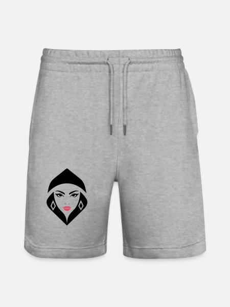 Cobra Queen – powerful, feminine, and commanding - Stanley/Stella Trainer Unisex Organic Jogging Shorts - heather grey