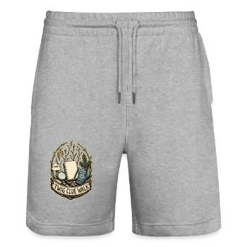 TWIG CLUE WALK - Stanley/Stella Trainer Unisex Organic Jogging Shorts - heather grey - Front - Nik (191cm) & Marisol (170cm)