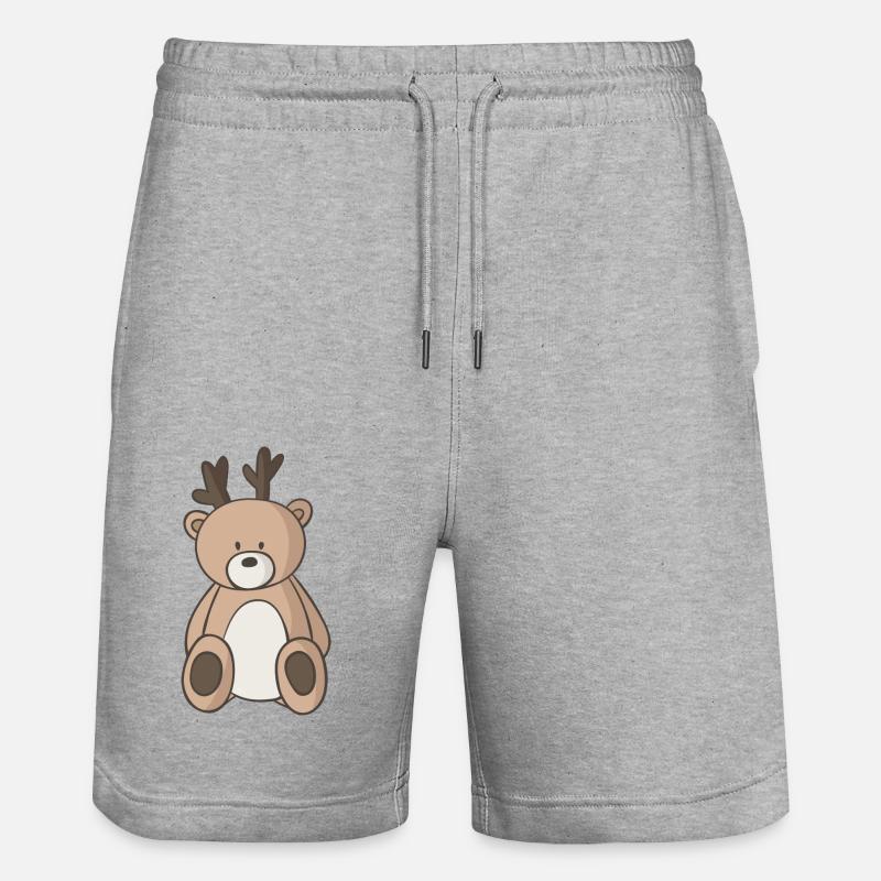 Weihnachten - Stanley/Stella Unisex Bio Joggingshorts Trainer  - Grau meliert