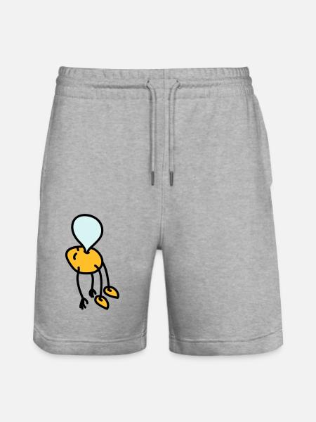 chewing_gum_man - Stanley/Stella Trainer Unisex Organic Jogging Shorts - heather grey