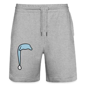 Schlafmütze mit Bommel - Stanley/Stella Unisex Bio Joggingshorts Trainer  - Grau meliert - Vorne - Nik (191cm) & Marisol (170cm)