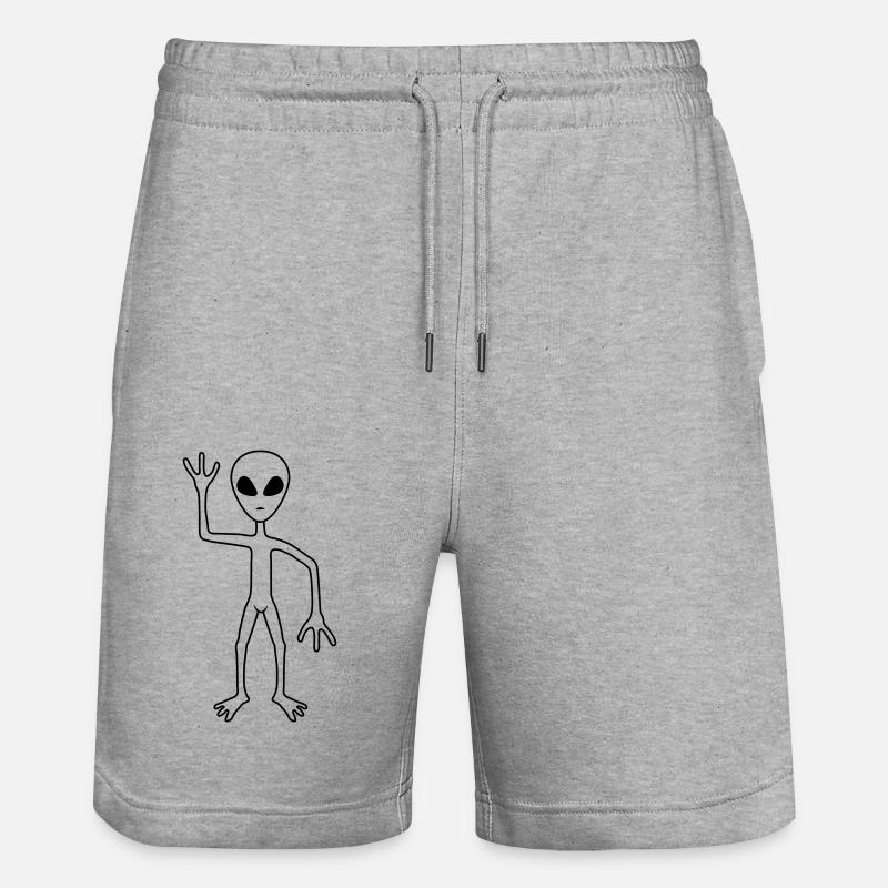 Bienvenue Alien waves friendly - Short de jogging bio TRAINER Stanley/Stella unisexe - gris chiné