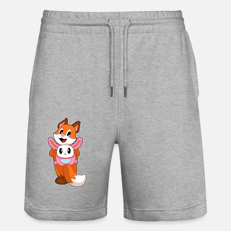 Fox Rabbit Bag - Stanley/Stella Trainer Unisex Organic Jogging Shorts - heather grey