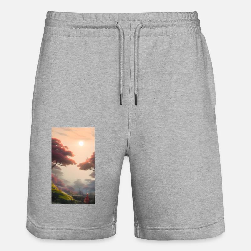 Mélodie céleste - Short de jogging bio TRAINER Stanley/Stella unisexe - gris chiné